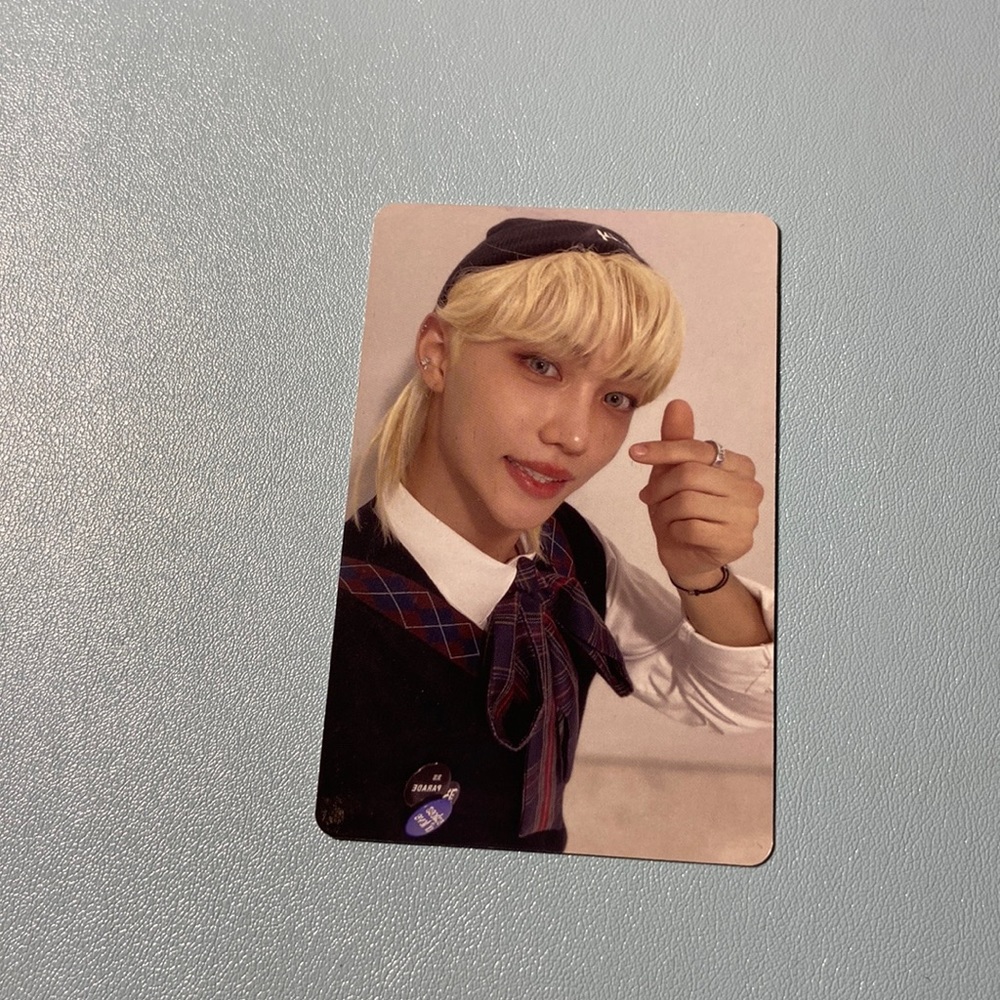 Straykids Felix photo card from Christmas evel album